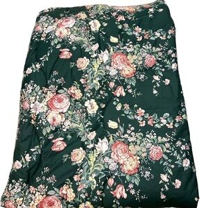 Vtg Mario Buatta Marissa Quilted Reversible Roses Floral Cotton Twin Comforter
